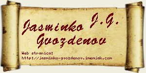 Jasminko Gvozdenov vizit kartica